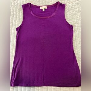 Banana Republic Luxe Touch Purple Tank Top Sleeveless Soft Stretch - Size M